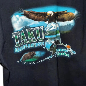 Taku Harley Davidson Alaska Wildlife Short Sleeve T-Shirt